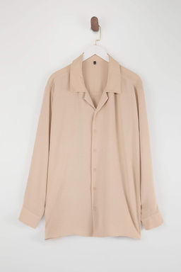 TRENDYOL MAN Siyah Regular Fit Fit Apas Yaka Yazl?k Keten Gorunumlu Buyuk Beden Gomlek TMNSS24AX00012 - Trendyolmilla фото 14