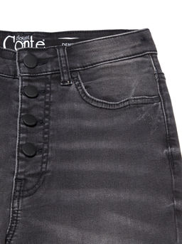 CONTE Моделирующие eco-friendly джинсы skinny с высокой посадкой CON-225 Lycra® washed black - Conte elegant фото 7