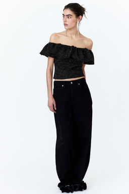 Glittery off-the-shoulder top - H&m фото 2