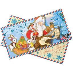 Новогоднее оконное украшение "Новогодняя почта", картон, 45*35см