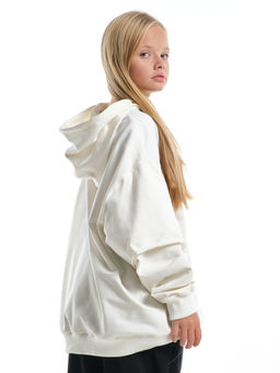 Толстовка с принтом 22-8031 молочный - Mini maxi фото 13