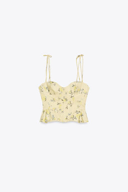 FLORAL POPLIN TOP - Zara фото 3