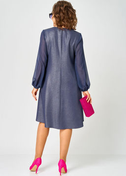 Платье EVA GRANT 7322А-Р синий баклажан