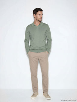 Polo Yaka Erkek Triko Kazak