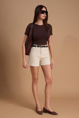 Bej %100 Pamuk Y?rtmacl? City Sort TWOSS26SR00136 - Trendyolmilla фото 3