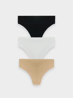 Трусики слипы Mark Formelle бежевый хлопок с эластаном набор 3 шт  фото 9