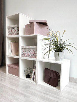 VAL JR-BCTN-4Smix Короб картонный, складной, малый, 25*33*18.5 см, 2 цвета, набор 4 шт., JARDIN, шт