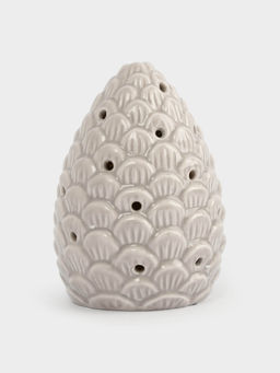 Статуэтка, 11 см, с подсветкой, фарфор P, бежево-молочная, Шишка, Pinecone - Anna lafarg фото 4