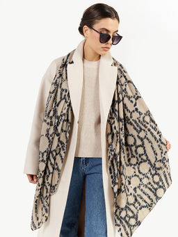 Большой, мягкий, тонкий и очень нежный двусторонний палантин с рисунком. - Tantino фото 2