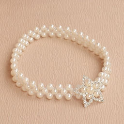 Подхват для штор Звезда, жемчуг на резинке, d = 4 см, 2 43 см, цвет белый - Арт узор фото 2