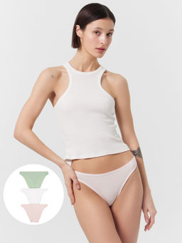 Цена за 2 штуки! Трусы слипы женские в наборе, 3 шт