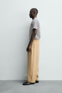 CAMISETA MEDIUM WEIGHT B?SICA /02 / Blanco / Marino - Zara фото 4