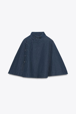 DENIM CAPE WITH TOGGLES - Zara фото 7