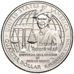 Монета 1/4 доллара (25 центов) 2023 года P США Американские женщины Элеонора Рузвельт