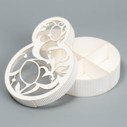 Коробка подарочная, кондитерская упаковка «8 марта» белая, 22×16×5 см