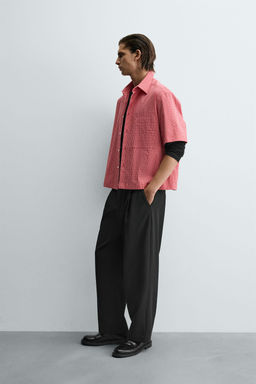CHECKED RELAXED FIT SHIRT - Zara фото 4