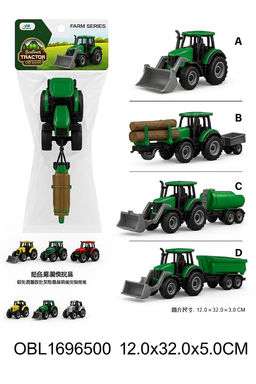 Трактор инерц. с ковшом 32*12*5см (5 279 106) в пакете