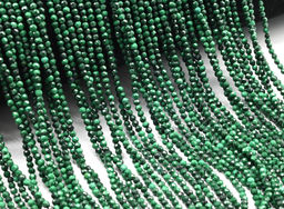 Бусины из малахита шарик гр.2мм, 39см, 180 бусин Радуга камня