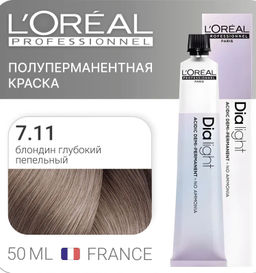 Dia Light 7.11 Блондин интенсивно пепельный, крем-краска 60 мл