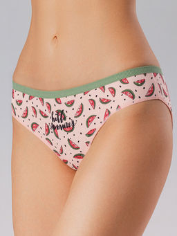 Женские трусы слипы Indefini с арбузами (Арт. 3342LUB)