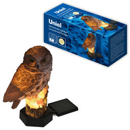 USL-S-829/PM290 BROWN OWL Садовый светильник на солнечной батарее Филин. 1 светодиод. Теплый белый свет. 1*АA Ni-Mh аккумулятор в/к. IP44. TM Uniel - Volpe фото 12