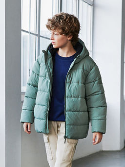 Kap??onlu Erkek ?ocuk ?i?me Mont