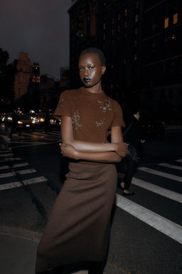 SHORT SLEEVE BEADED JUMPER - Zara фото 4