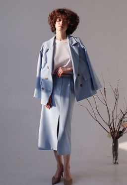 Жакет двубортный голубой - Martichelli фото 2