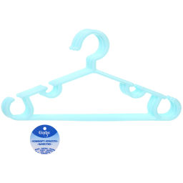Цена за 6 шт. Плечики для одежды детские 3шт "ИДЕЯДОМА", классика, цвет голубой, 28*15см (Лейбл Селфи)