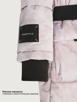 Пальто 6з7625 пудра