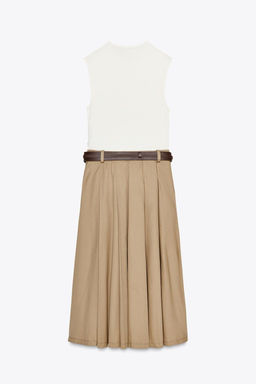 CONTRAST BELTED DRESS - Zara фото 6