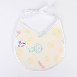 Нагрудник детский 18×18 см., микрофибра с ПВХ покрытием «Витоша», белый