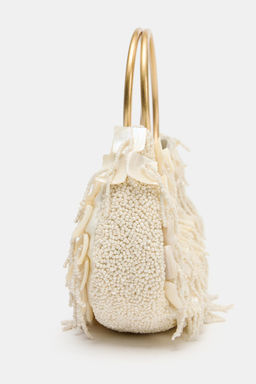 BOLSO DE MANO EFECTO NACARADO / blanco - Zara фото 4