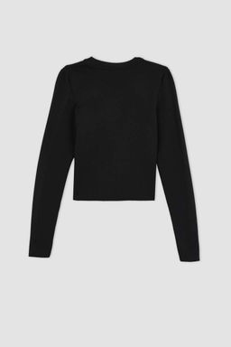 Cool Slim Fit свитер с круглым вырезом - Defacto фото 10