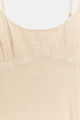 VESTIDO LENCERO BORDADOS / Melocot?n - Zara фото 8