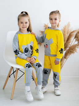 Костюм детский желтыймеланж панда