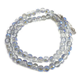 Бусы хрусталь, алмазная огранка Северное сияние 6мм