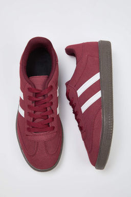 Bordo Suet Retro Bagc?kl? Kad?n Spor Ayakkab? TAKAW25SN00005