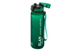 Бутылка для воды 1000 мл 7,8*7,8*28,5 см "Style Matte" с углублениями д/пальцев темно-зеленая