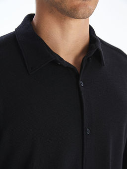 Slim Fit Uzun Kollu Erkek Dokulu G?mlek