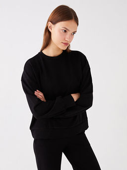 Bisiklet Yaka Oversize Kad?n Sweatshirt