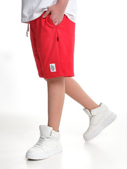 Шорты свободного кроя для мальчиков подростков 22-7639 красный - Mini maxi фото 11