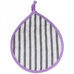 Кухонный комплект "Лайн-3": прихватка-варежка 15х30см + прихватка 20х25см форма "Капелька", рогожка 171г/м2, хлопок 100%, наполнитель - ватин 280г/м2, на пластмассовом подвесе, "Домашняя мода" (Россия)