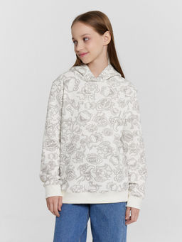 Худи для девочек кремовое с принтом - Mark formelle фото 2