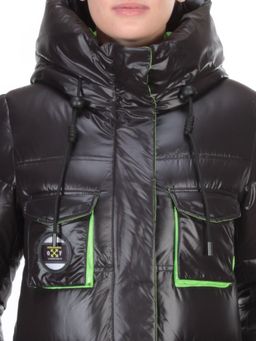 2187 BLACK Куртка зимняя женская AIKESDFRS (200 гр. холлофайбера) - Fashion фото 10