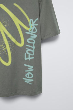 ETIKETLI GRAFITI T-SHIRT - Zara фото 3