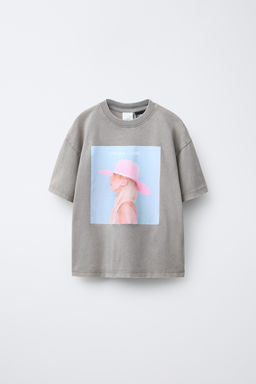LADY GAGA WASHED-EFFECT T-SHIRT