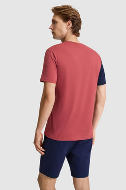 Erkek Vi_ne Regular Fit Bisiklet Yaka Ti__rt