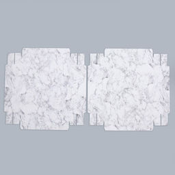 Коробка подарочная для цветов с вазой и пластиковыми окнами складная, упаковка, «Мрамор», 23×30×23 см