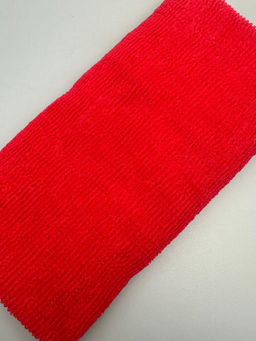 Bath Towel Мочалка-полотенце для душа с пилинг-эффектом / Nylon Long Exfoliating Towel, жесткая, красный  фото 2